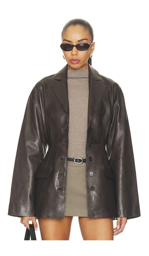 Salta Leather Jacket in Black. - size L (also in M, S, XL, XS, XXS) - EAVES - Modalova