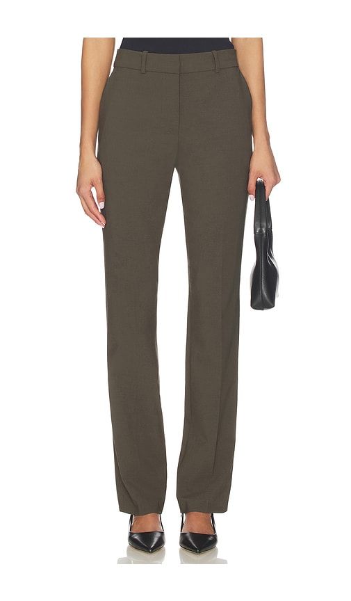 Ragni Straight Trouser in Olive. - size L (also in M, S, XL) - EAVES - Modalova