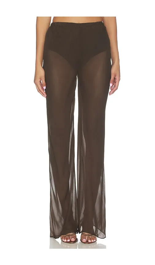 Loretta Bias Pant in Brown. - size L (also in M, S, XL, XS, XXS) - EAVES - Modalova