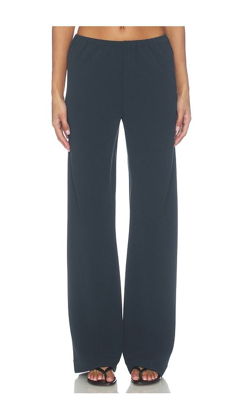 Loretta Crepe Bias Pant in Teal. - size L (also in M, S, XL, XS, XXS) - EAVES - Modalova