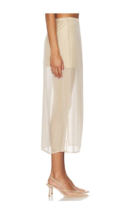 Osk Midi Skirt in Beige. - size L (also in M, S, XL, XS, XXS) - EAVES - Modalova