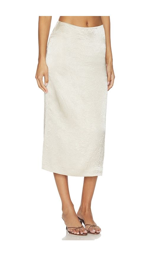 Kory Midi Skirt in Metallic Neutral. - size L (also in M, S, XS, XXS) - EAVES - Modalova