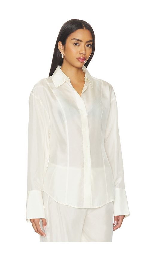 Freda Slim Shirt in Ivory. - size M (also in S, XS) - EAVES - Modalova