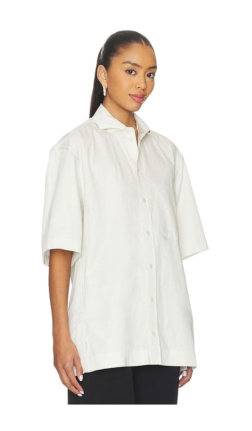 Svann Micro Collar Shirt in White. - size M/L (also in XS/S) - EAVES - Modalova