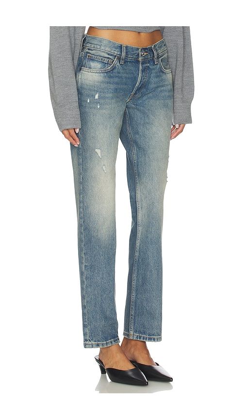 Low Rise Straight Leg in Blue. - size 24 (also in 26, 28, 29, 30) - EB Denim - Modalova