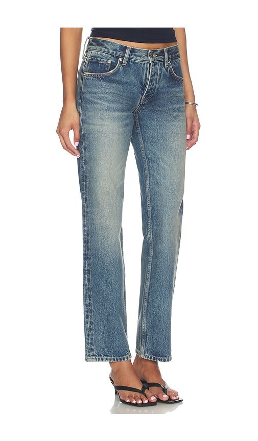 Ariel Mid Rise Wedgie in Blue. - size 24 (also in 25, 26, 27) - EB Denim - Modalova