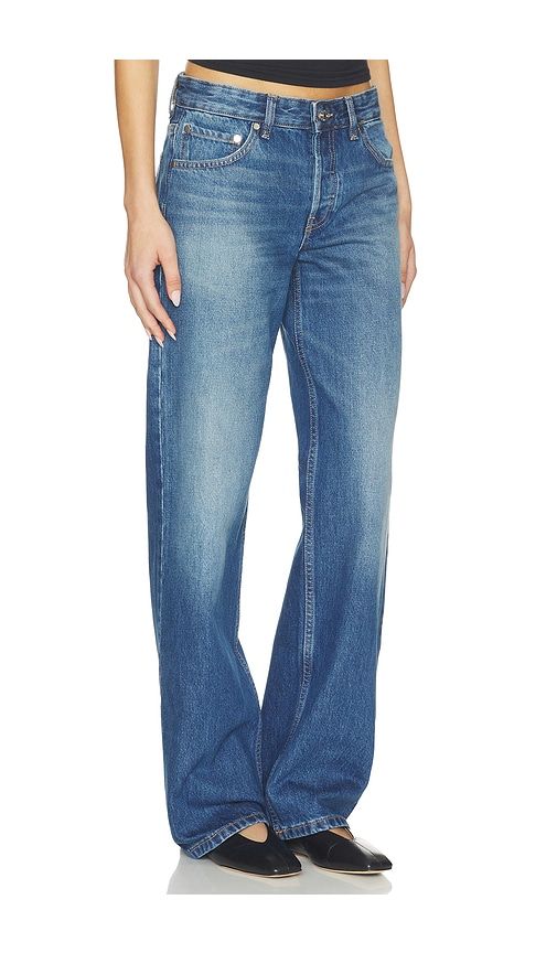 Low Rise Baggy Jean in Blue. - size 24 (also in 25, 26, 27, 28, 29, 30) - EB Denim - Modalova