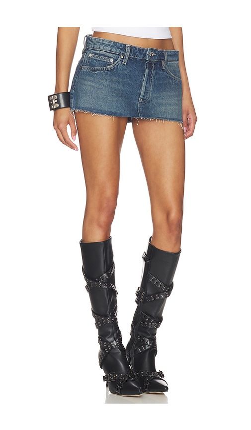 Arden Micro Mini Skirt in Blue. - size L (also in M) - EB Denim - Modalova