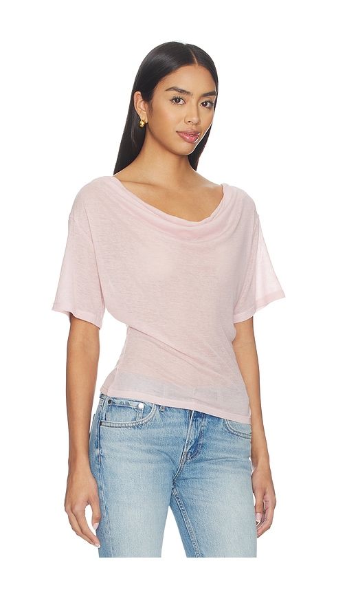 Madeo Cowl Neck Tee in Rose. - size L (also in M, S, XS) - EB Denim - Modalova