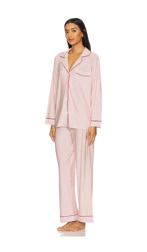 Gisele Printed Long PJ Set in Red. - size L (also in M, S, XL, XS) - eberjey - Modalova