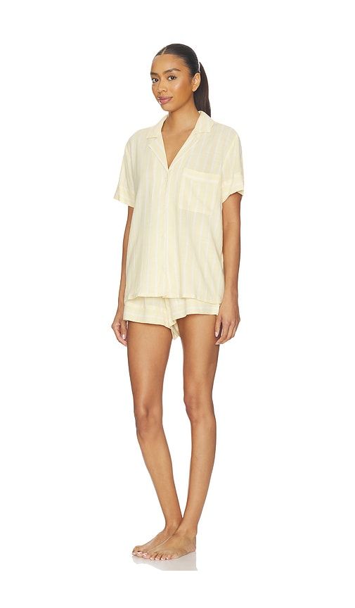 Nautico Shortie Pj Set in Yellow. - size XL (also in XS) - eberjey - Modalova
