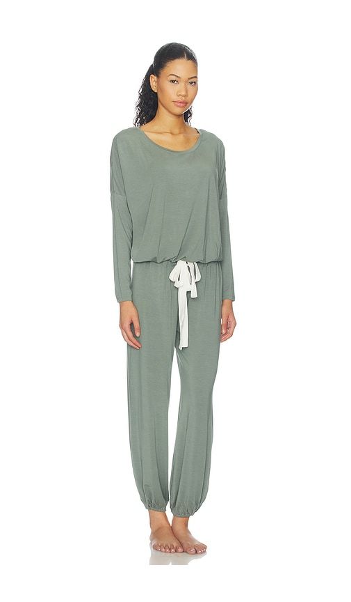 Gisele Slouchy Pajama Set in Sage. - size L (also in M, S, XL, XS) - eberjey - Modalova