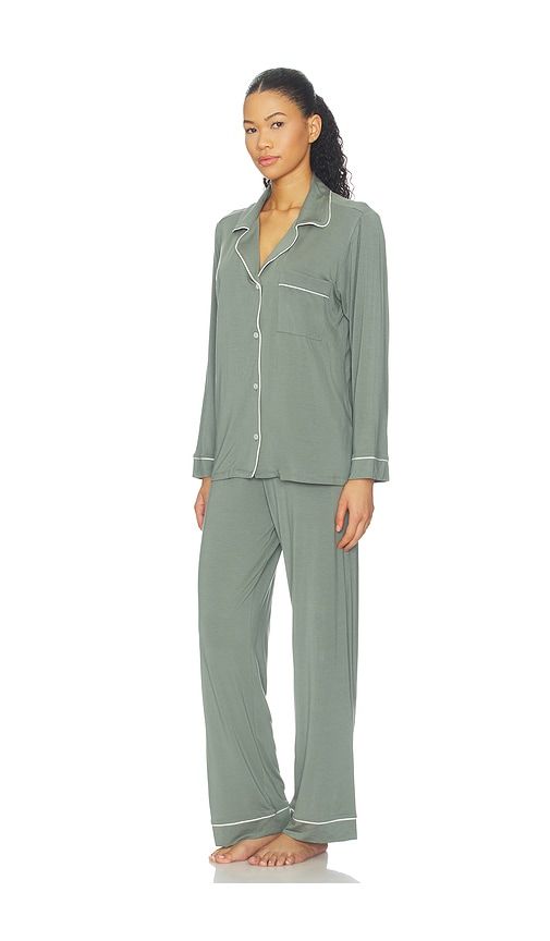 Gisele Long Pajama Set in Sage. - size L (also in M, S, XL, XS) - eberjey - Modalova