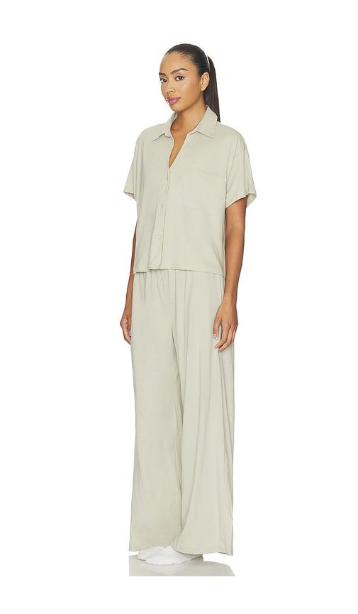 Pima Pant Pajama Set in Olive. - size M (also in S, XL, XS) - eberjey - Modalova