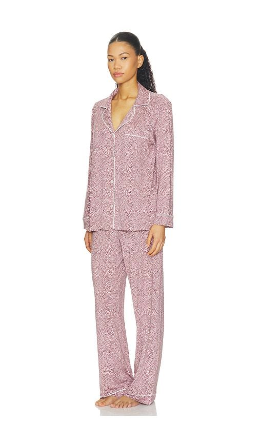 Gisele Printed Long Pajama Set in Pink. - size L (also in M, S, XL, XS) - eberjey - Modalova