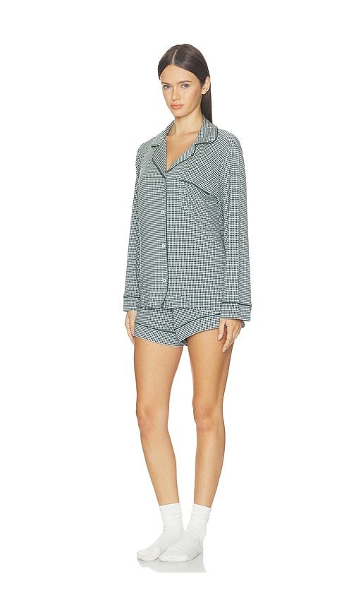 Gisele Printed Pajama Set in Green. - size M (also in S) - eberjey - Modalova