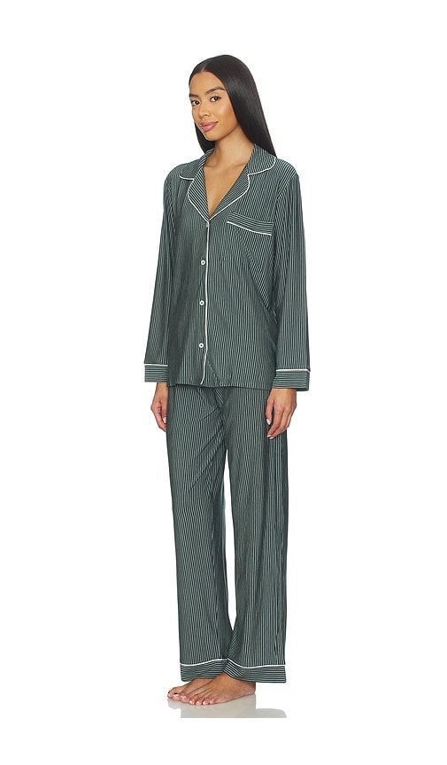Gisele Printed Long Pj Set in Dark Green. - size M (also in S, XS) - eberjey - Modalova