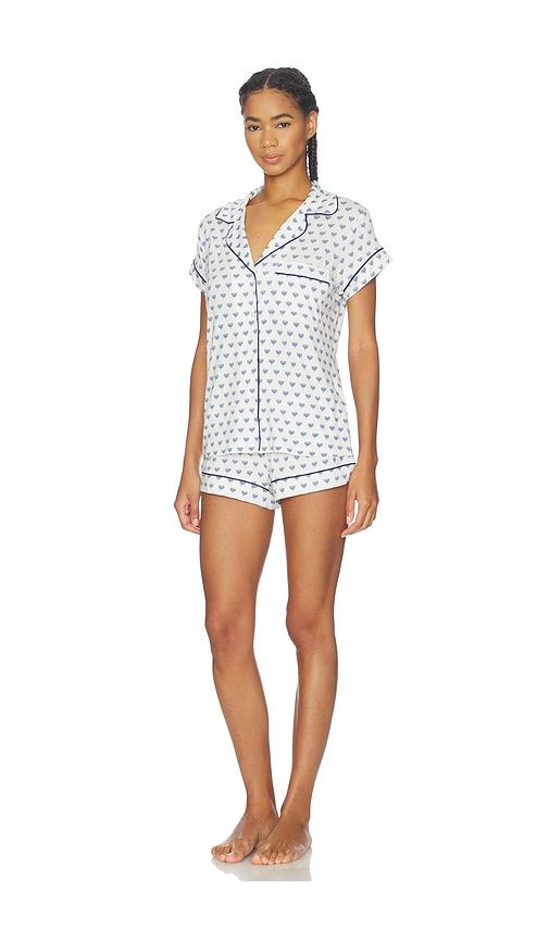 Gisele Printed Shortie Pj Set in White. - size L (also in XL) - eberjey - Modalova