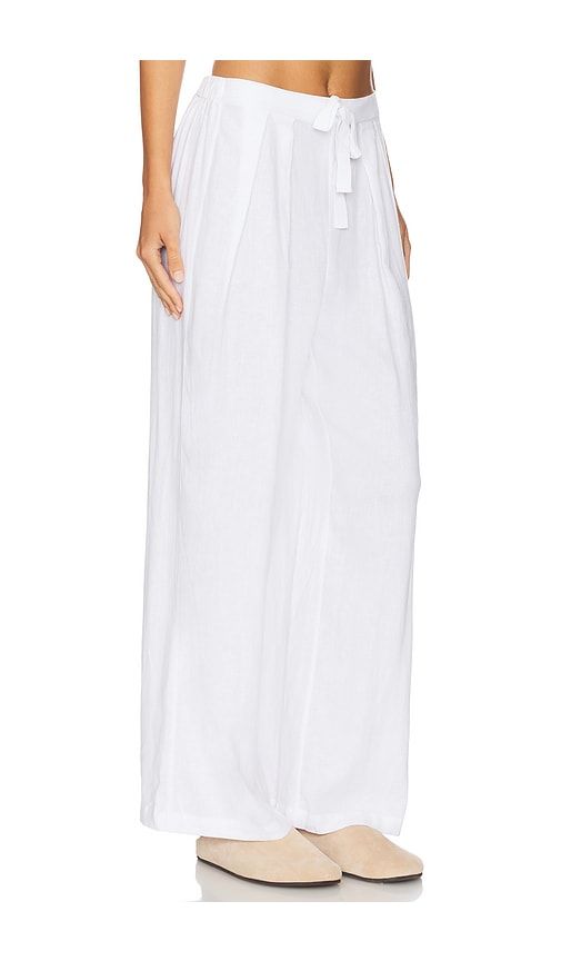 Linen Blend Relaxed Pant in Ivory. - size L (also in XS) - eberjey - Modalova