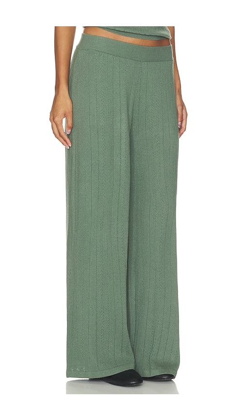 Pointelle Straight Leg Pant in Sage. - size L (also in M, S, XL) - eberjey - Modalova