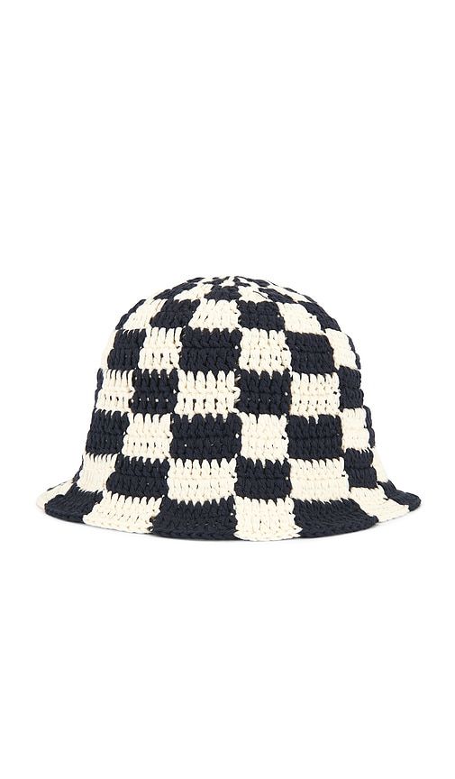 Chess Bucket Hat in Blue,Cream - Edmmond Studios - Modalova