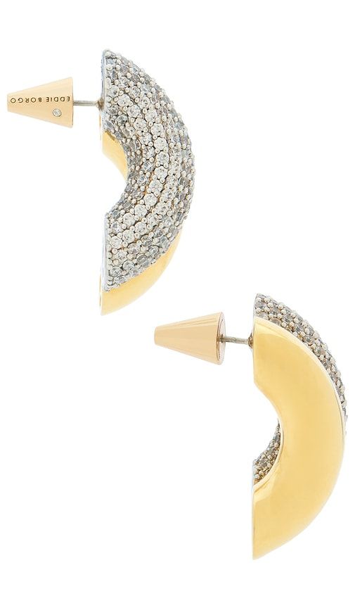 PavÃ© Two Tone Torsade Stud Earrings in Metallic , Metallic - Eddie Borgo - Modalova