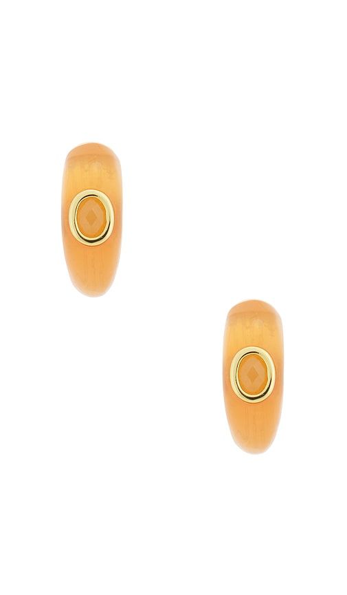 Callie Hoop Earrings in Metallic Gold - Eddie Borgo - Modalova