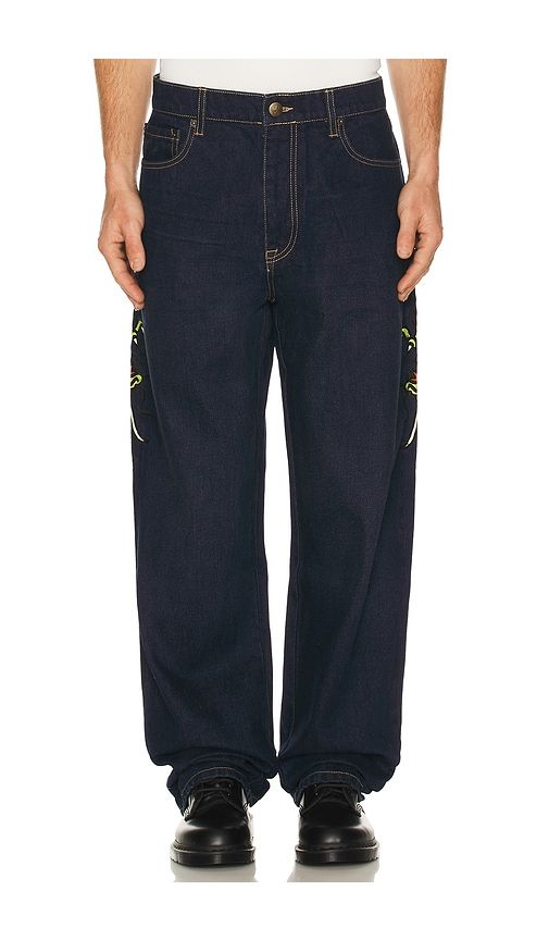 Dragons Selvage Baggy Denim Pants in Blue. - size 32 (also in 36) - Ed Hardy - Modalova