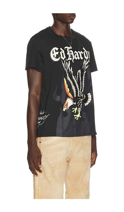 Eagle Throwback Tee in Black. - size L (also in M, S, XL/1X) - Ed Hardy - Modalova