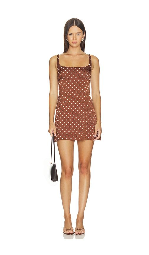 Zia Mini Dress in Brown. - size L (also in M, S, XL, XS) - Elodie the Label - Modalova
