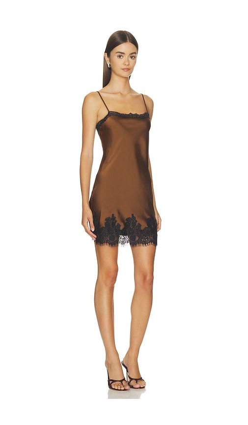 Ellie Mini Dress in Brown. - size L (also in M, S, XL, XS) - Elodie the Label - Modalova