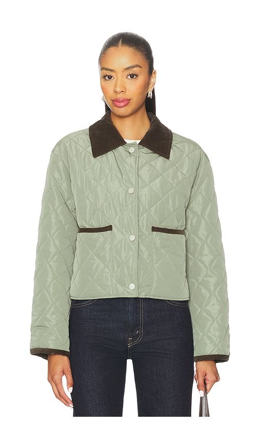 Elodie Nina Quilted Jacket in Green. - size L (also in XL) - Elodie the Label - Modalova