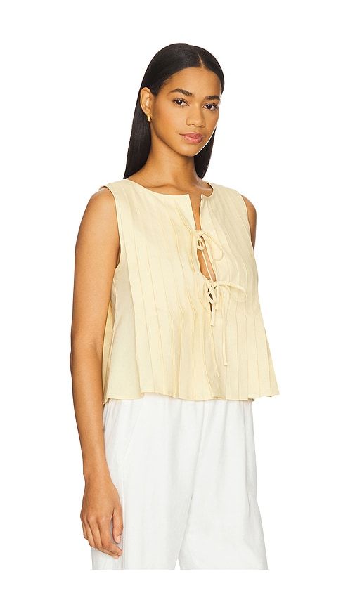 Kali Linen Top in Lemon. - size M (also in S) - Elodie the Label - Modalova