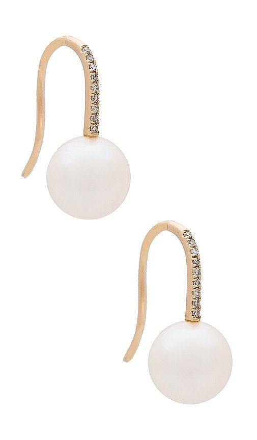 Pearl Ball Drop Earrings in - EF COLLECTION - Modalova
