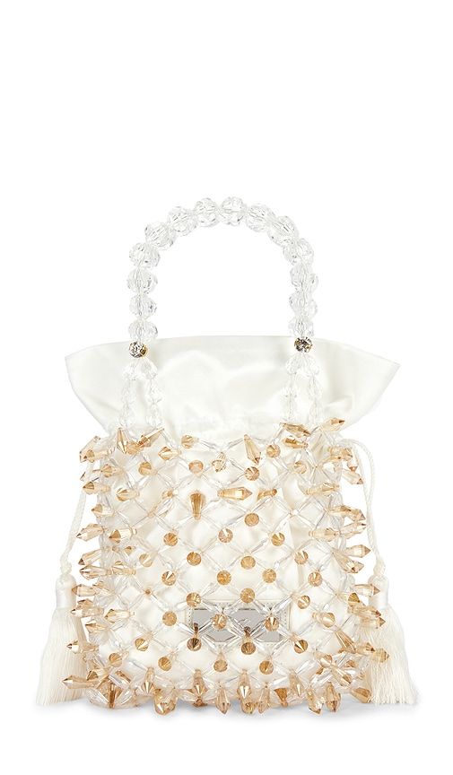 Emm Kuo Beaded Pouch in White - Emm Kuo - Modalova