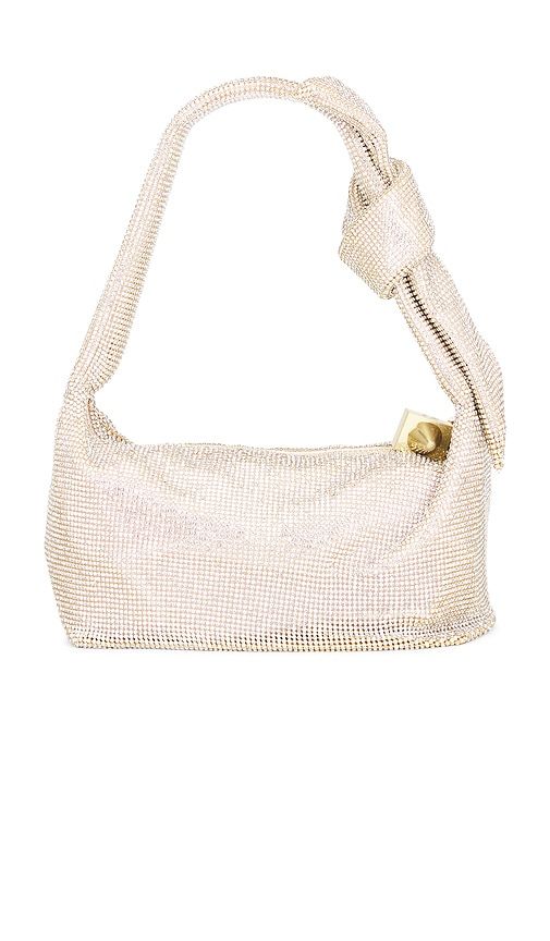 Waverly Crystal Mesh Mini Hobo in Metallic Gold - Emm Kuo - Modalova