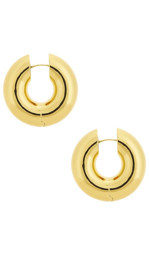 Jumbo Devon Hoop Earrings in Metallic - Eliou - Modalova