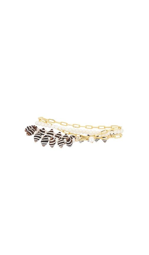 Cabana Anklet in Metallic Gold - Eliou - Modalova