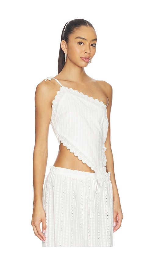 Fiora Tie Top in White. - size L (also in M, S, XS) - ELCE - Modalova