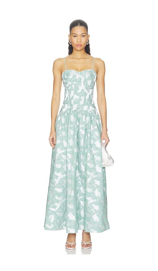 Lisette Strapless Gown in Green. - size S (also in XS, M, L, XL) - ELLIATT - Modalova