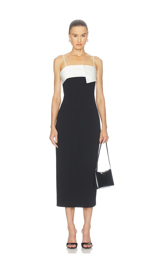 Elysia Satin Contrast Midi Dress in . - size L (also in M, S, XL, XS) - ELLIATT - Modalova