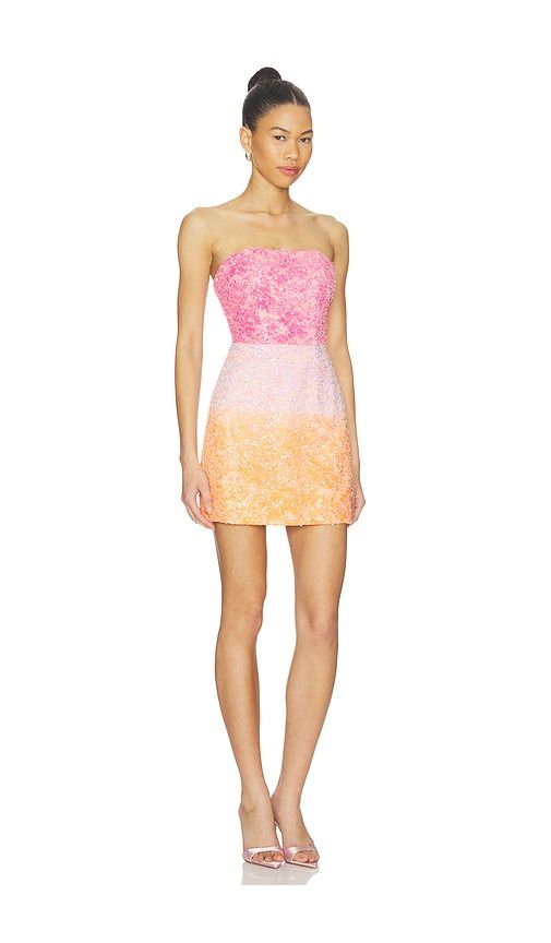 Lumira Strapless Mini Dress in Pink,Peach. - size L (also in M) - ELLIATT - Modalova