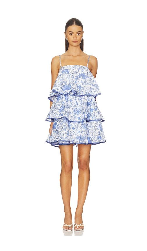 Elin Strapless Frilled Mini Dress in Royal. - size L (also in M, S, XS) - ELLIATT - Modalova