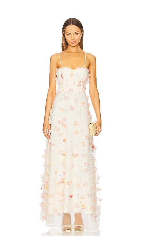 Livia Maxi Dress in Cream. - size L (also in M, S, XL, XS) - ELLIATT - Modalova