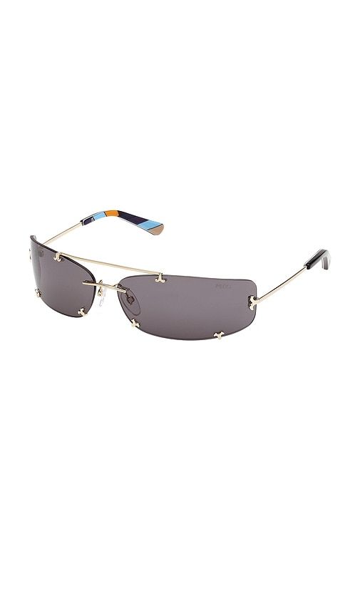Rectangular Sunglasses in Grey - Pucci - Modalova