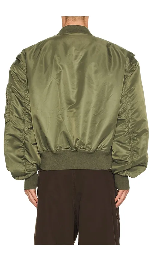 Cropped Broad Bomber in Green. - size L (also in S, XL/1X) - Entire Studios - Modalova