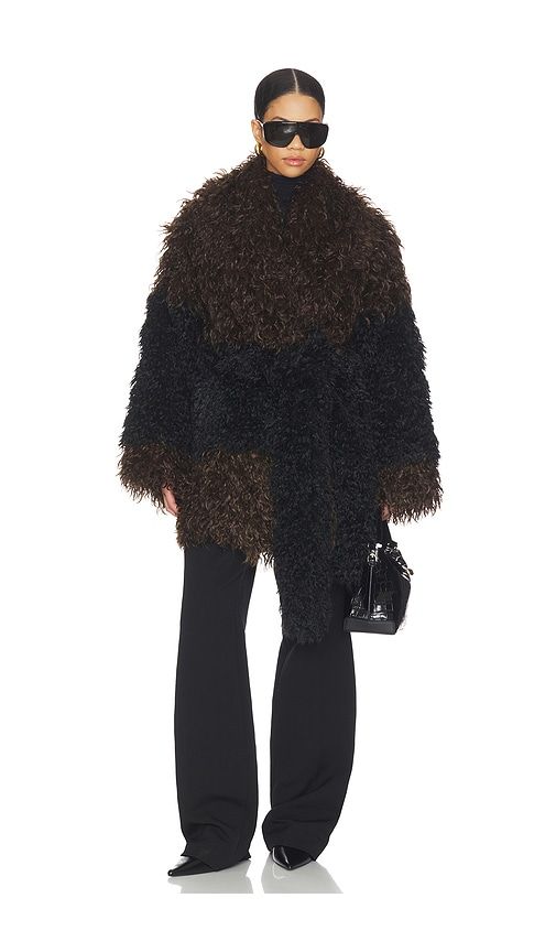 Juno Coat in Brown,Black. - size M/L (also in XS/S) - Entire Studios - Modalova