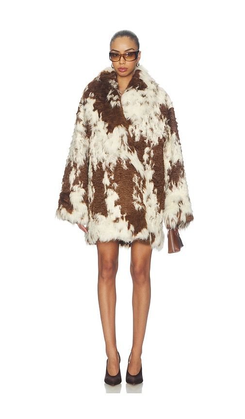 Heft Fur Coat in Brown. - size M/L (also in XS/S) - Entire Studios - Modalova