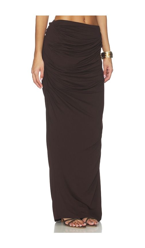Drape Skirt in Chocolate. - size S (also in XS) - Entire Studios - Modalova