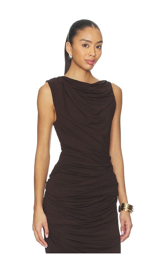 Drape Tank in Chocolate. - size S (also in XS) - Entire Studios - Modalova